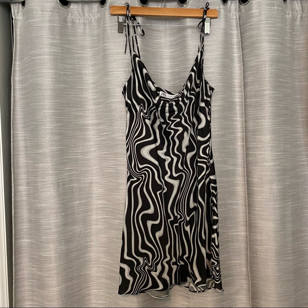 Zara Cowl Neck Mini Slip Dress NWOT